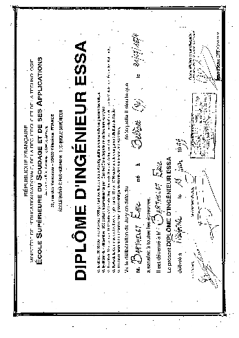Diplôme d'ingénieur ESSA